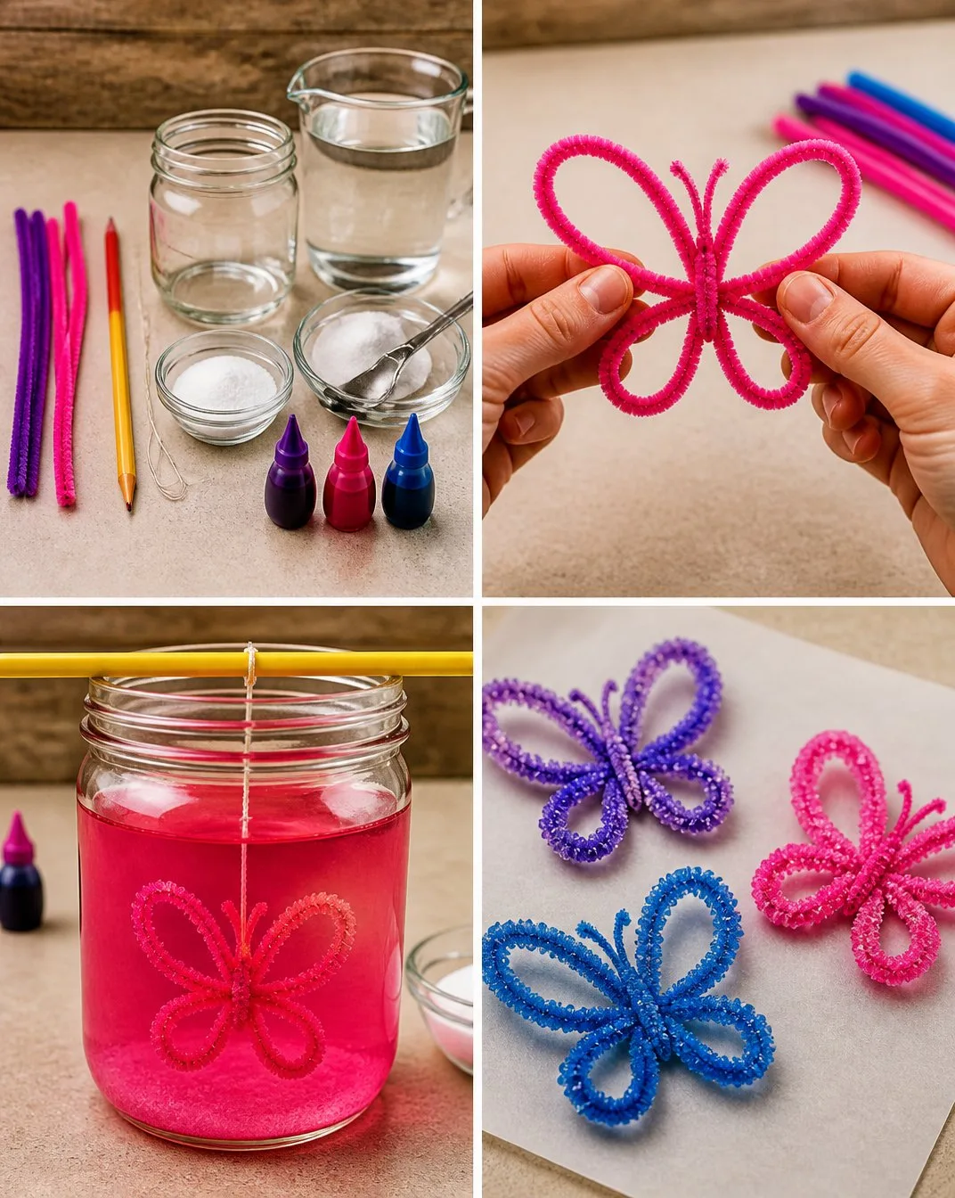 DIY Sparkling Pipe Cleaner Butterflies 6 DIY Sparkling Pipe Cleaner Butterflies