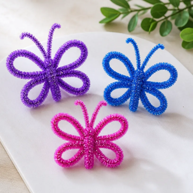 DIY Sparkling Pipe Cleaner Butterflies 7 DIY Sparkling Pipe Cleaner Butterflies