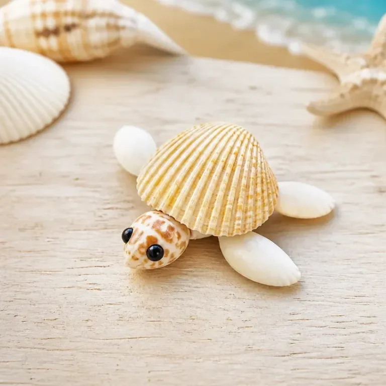 Collection of DIY seashell crafts for creating beach-themed decorations.