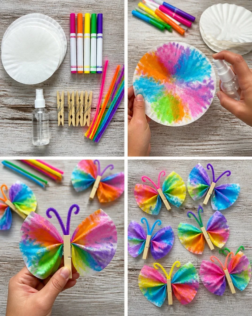 DIY Watercolor Butterflies Using Coffee Filters 6 DIY Watercolor Butterflies Using Coffee Filters