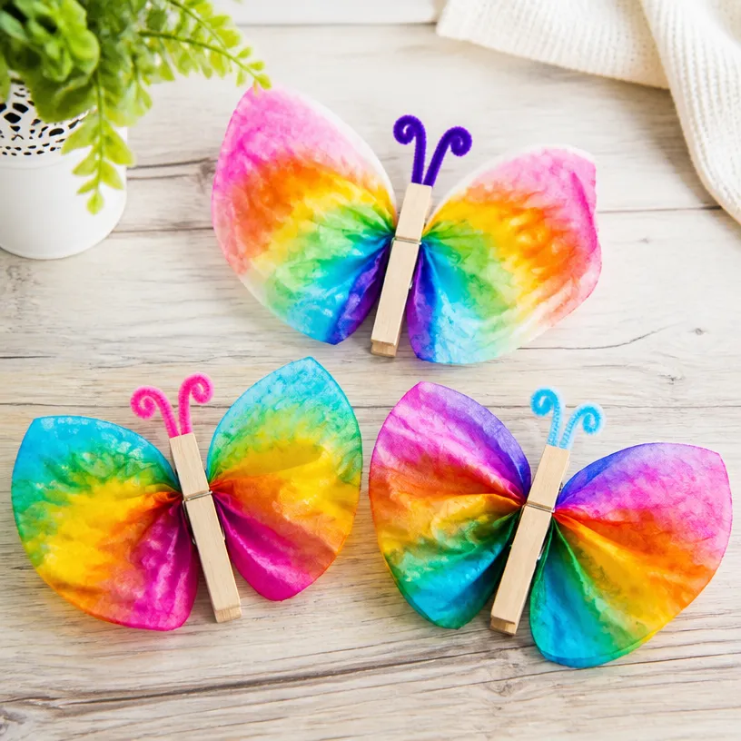 DIY Watercolor Butterflies Using Coffee Filters 7 DIY Watercolor Butterflies Using Coffee Filters