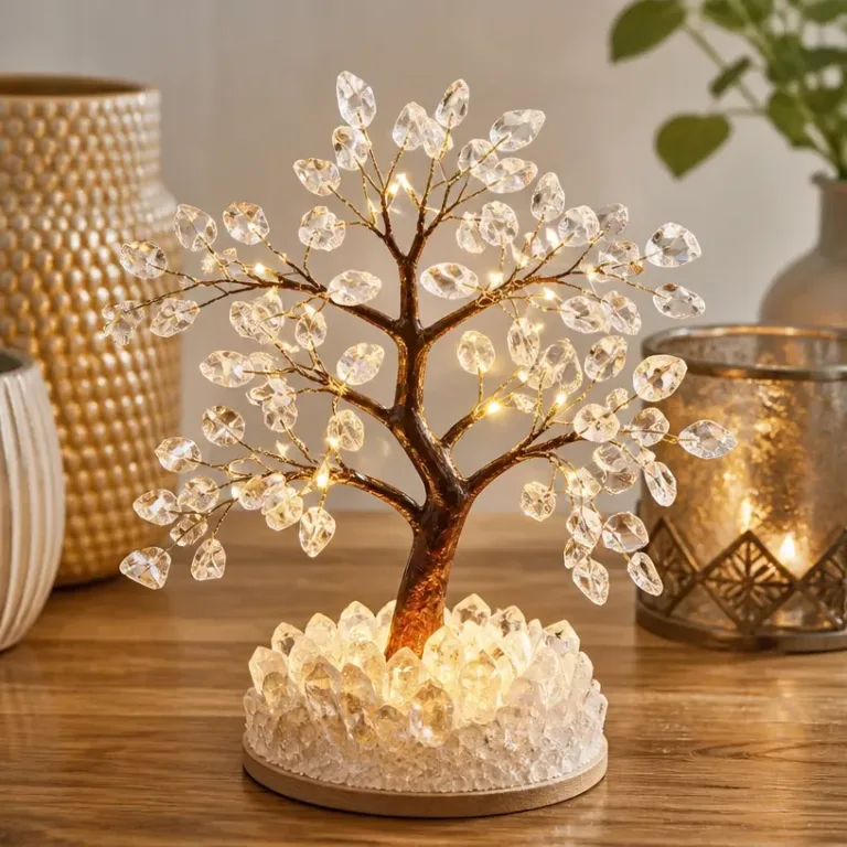 Home 12 Beautiful enchanted crystal tree decor featuring sparkling gemstones and intricate branches.