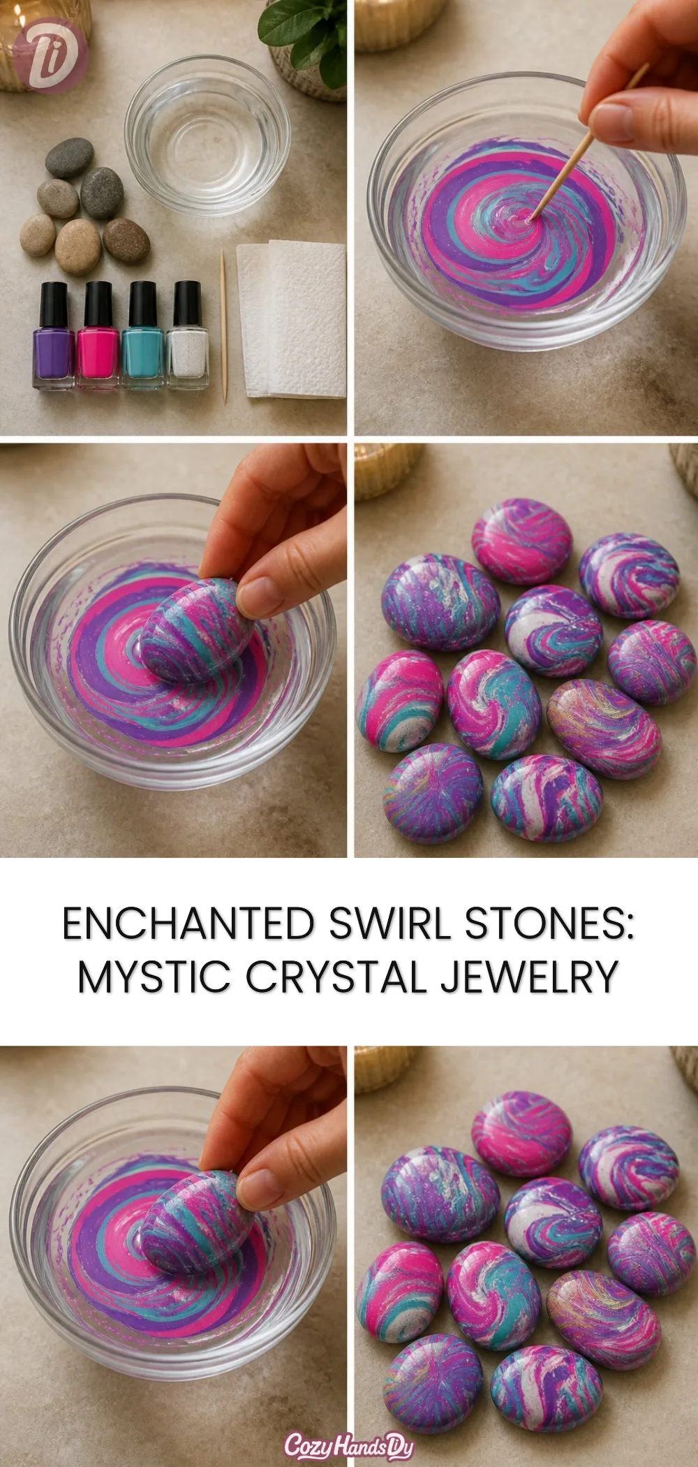 Enchanted Swirl Stones: Mystic Crystal Jewelry
