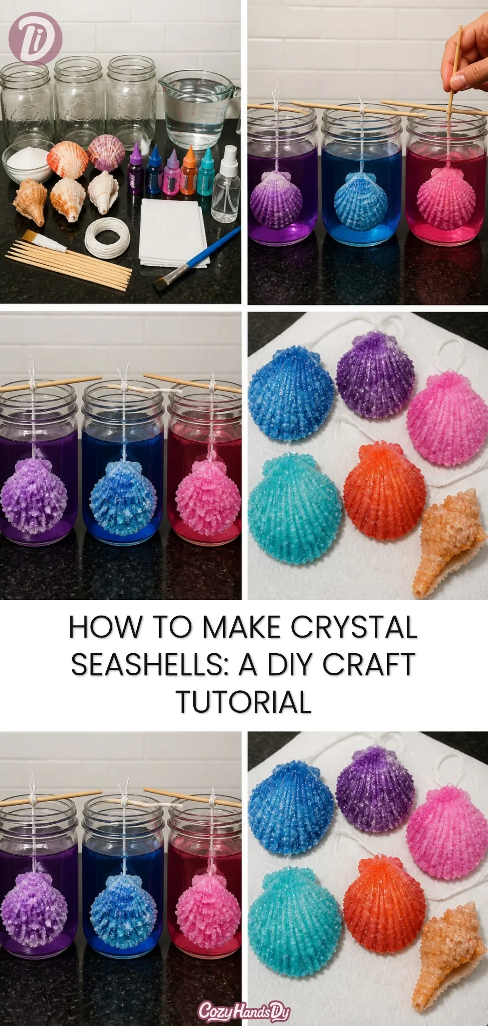 How to Make Crystal Seashells: A DIY Craft Tutorial