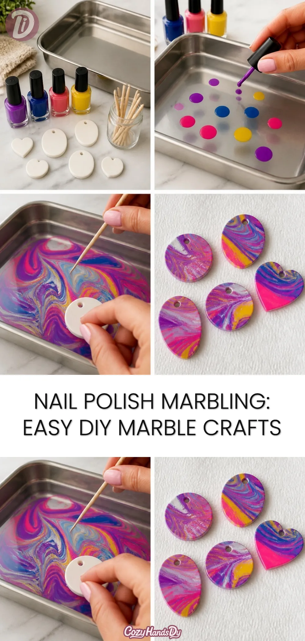 Nail Polish Marbling: Easy DIY Marble Crafts