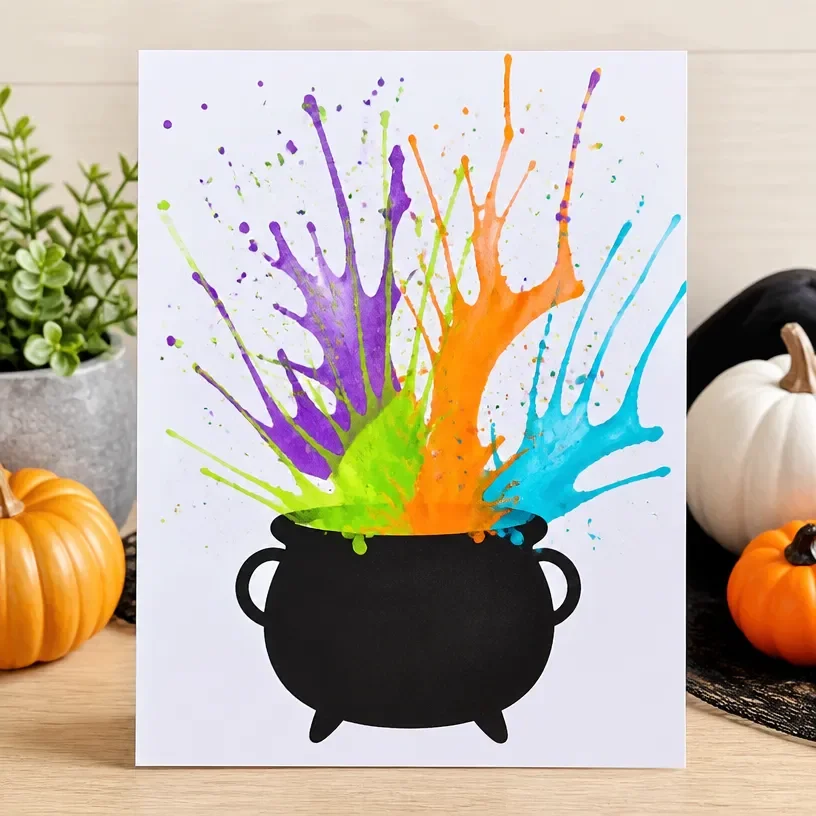 October Painting for Kids Becomes Cozy 7 October painting for kids | Kids october painting ideas, Paint and sip ideas for kids halloween, Hocus pocus arts and crafts for kids
