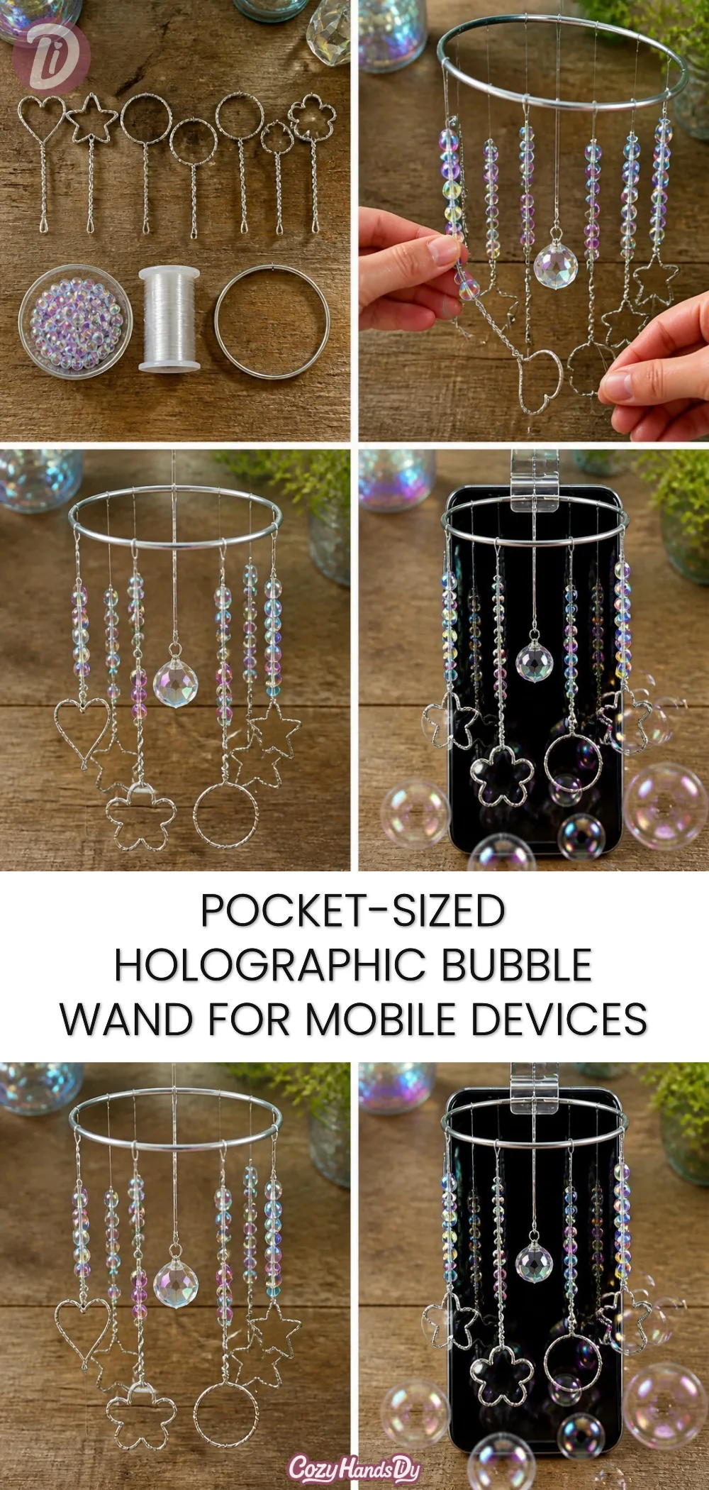 Pocket-Sized Holographic Bubble Wand for Mobile Devices