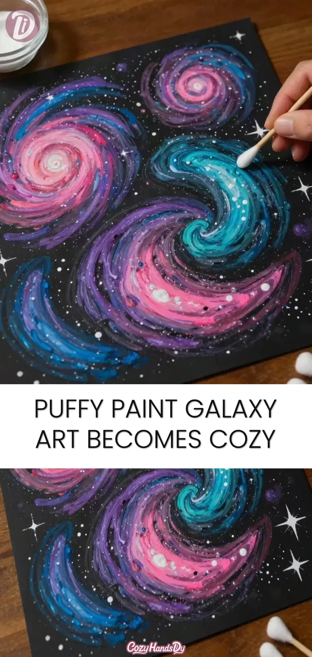 Puffy Paint Galaxy Art Becomes Cozy