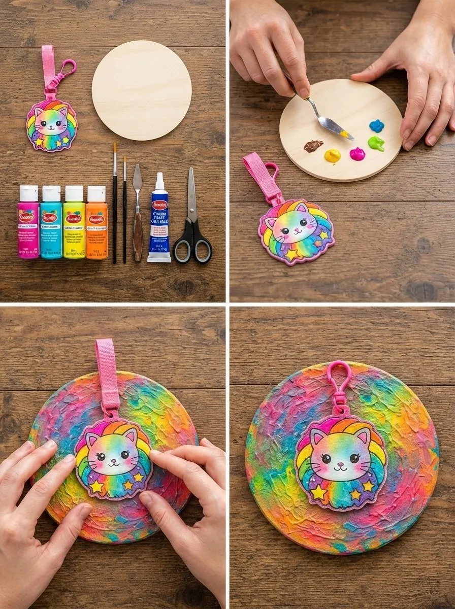 Rainbow Kitten Backpack Name Tag Turns Into Art 6 Rainbow Kitten Backpack Name Tag Turns Into Art