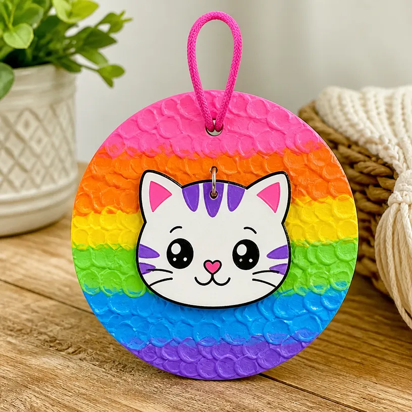 Rainbow Kitten Backpack Name Tag Turns Into Art 7 Rainbow Kitten Backpack Name Tag Turns Into Art