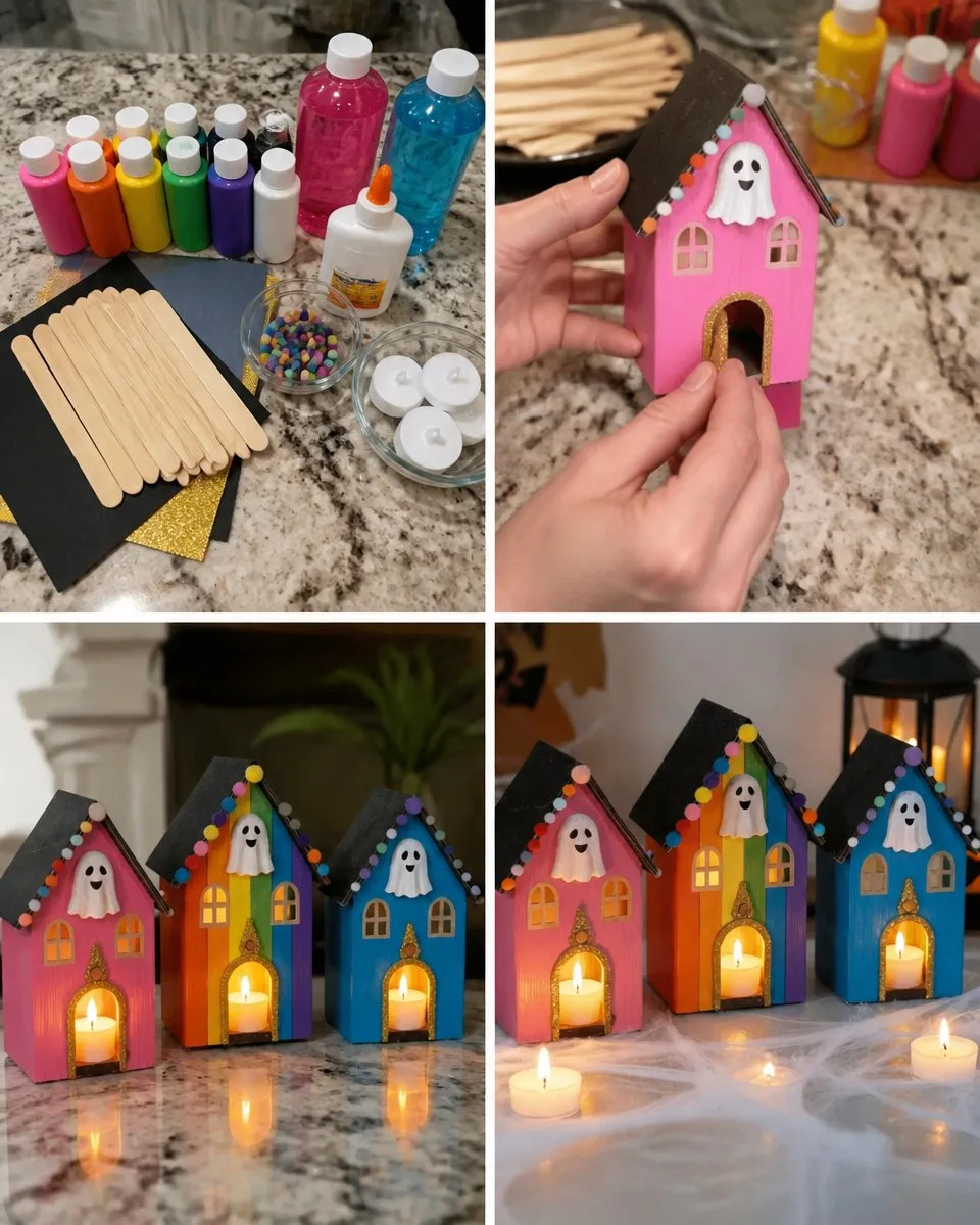 Rainbow Unicorn Haunted House Village DIY Decor 6 Rainbow Unicorn Haunted House Village DIY Decor