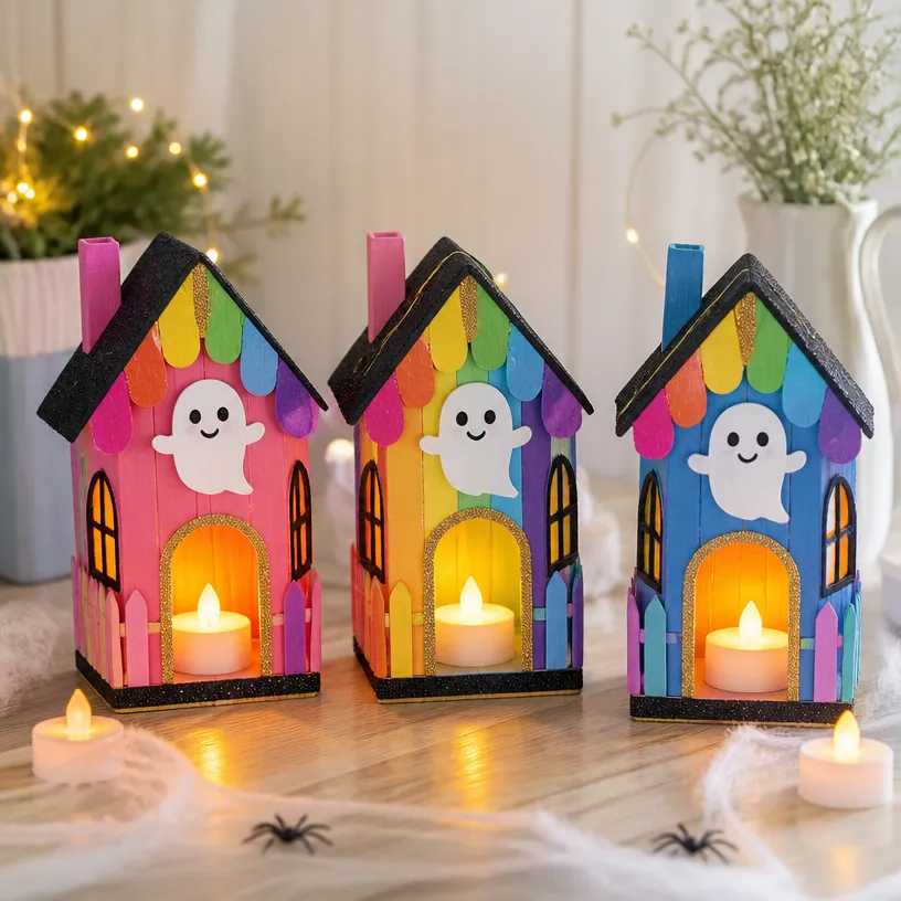 Rainbow Unicorn Haunted House Village DIY Decor 7 Rainbow Unicorn Haunted House Village DIY Decor
