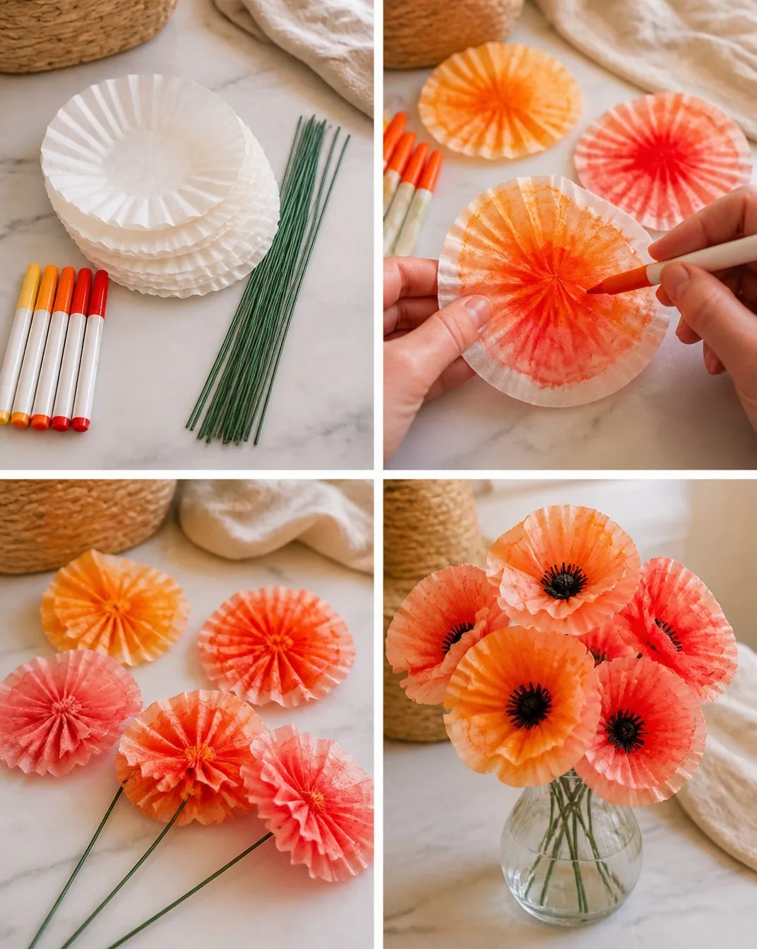 Sunrise Coffee Filter Poppies