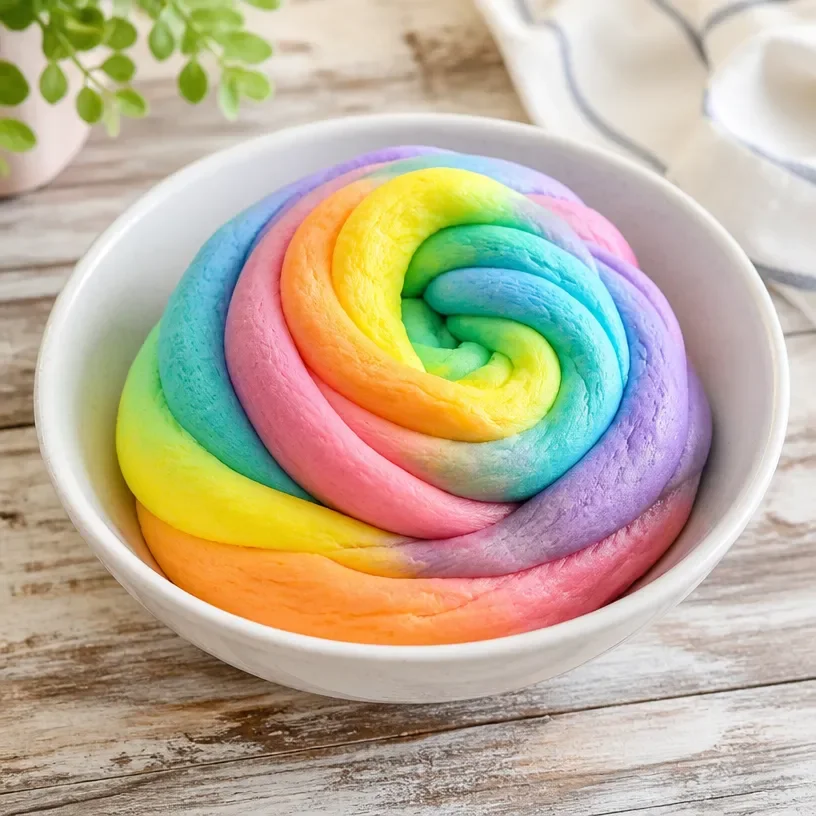 Tasty - Rainbow Sensory Foam Dough Calms 7 Tasty - Rainbow Sensory Foam Dough Ingredients: 1 cup cornstarch 1/2 cup shaving cream (foam type, not gel) Food col… | How to make color foam, Rainbow activities for kids at home, Diy food coloring with corn starch